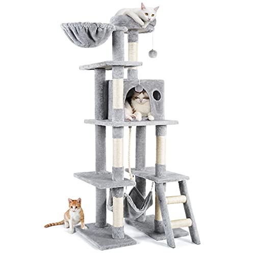 rabbitgoo Cat Tree Cat Tower 61 for Indoor Cats, Multi-Level Cat...