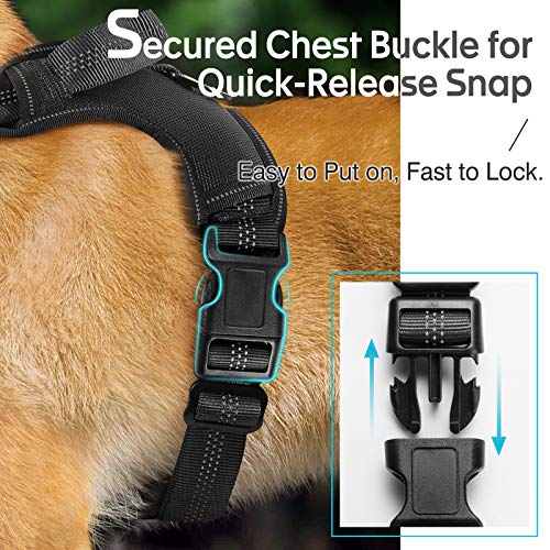rabbitgoo Dog Harness, No Pull Dog Vest Harness with Shock-Absorb...