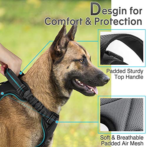 rabbitgoo Dog Harness, No Pull Dog Vest Harness with Shock-Absorb...