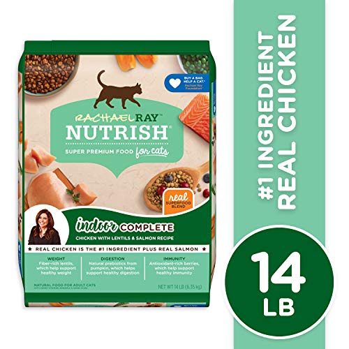 Rachael Ray Nutrish Indoor Complete Premium Natural Dry Cat Food,...