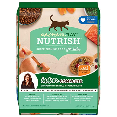 Rachael Ray Nutrish Indoor Complete Premium Natural Dry Cat Food,...