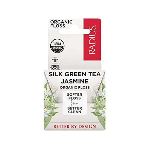 RADIUS USDA Organic Green Tea Jasmine Silk Dental Floss, 33 yards...