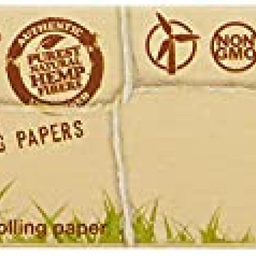 Raw King Size Slim Organic Hemp Rolling Papers, 32 Count Pack of 4
