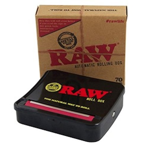 RAW Natural Unrefined Rolling Papers - Automatic Rolling Box - 70...