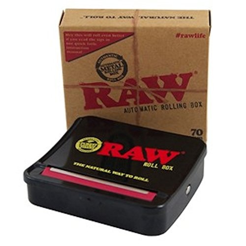 RAW Natural Unrefined Rolling Papers - Automatic Rolling Box - 70...