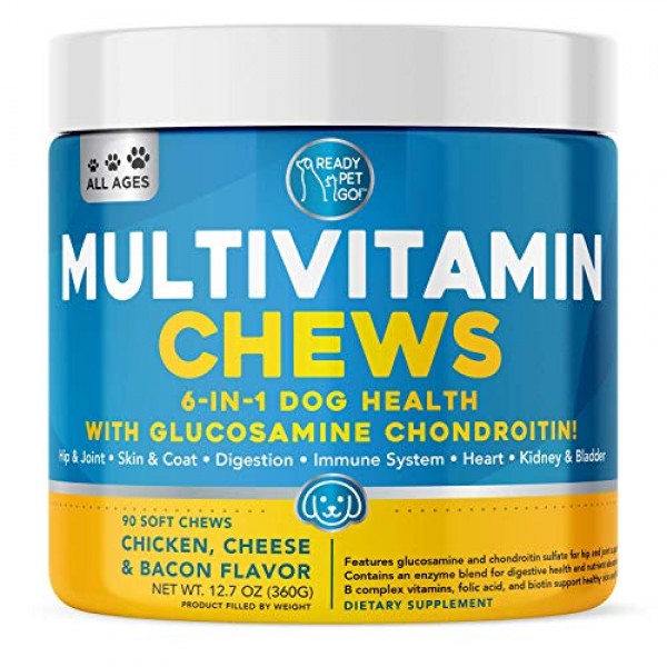 Ready Pet Go! Multivitamin for Dogs | Glucosamine for Dogs | 6 in...