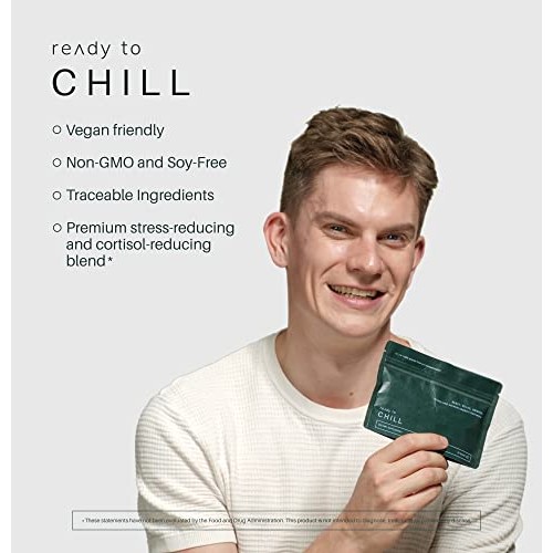 Ready To CHILL Stress Relief Supplement w Ashwagandha, Magnesium,...