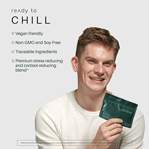 Ready To CHILL Stress Relief Supplement w Ashwagandha, Magnesium,...