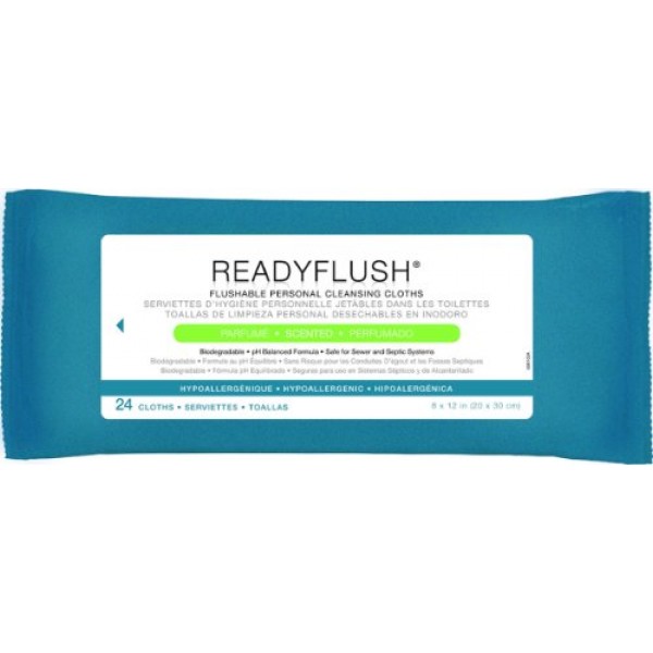 3 Pack Medline ReadyFlush X-Large Premoistened Personal Hygiene F...