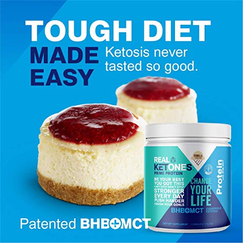Real Ketones Keto Meal Replacement Shake Vanilla Crème Whey Iso...