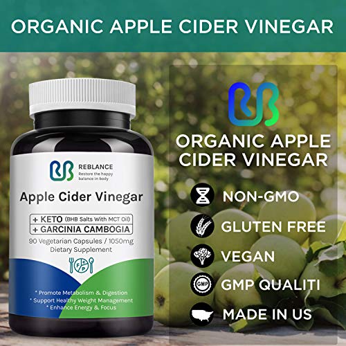 Organic Apple Cider Vinegar Capsules 90 Capsules | 1050 mg with...