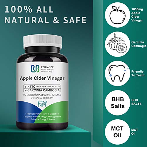 Organic Apple Cider Vinegar Capsules 90 Capsules | 1050 mg with...