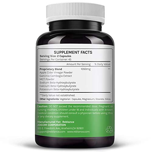 Organic Apple Cider Vinegar Capsules 90 Capsules | 1050 mg with...