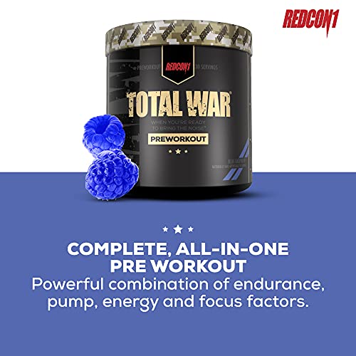 Redcon1 Total War - Pre Workout, 30 Servings, Boost Energy, Incre...