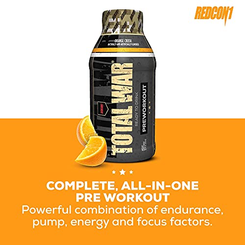 Redcon1 - Total War RTD - Ready to Drink Preworkout - No Mixing o...