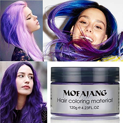 4 Colors Temporary Hair Wax, Unisex Temporary DIY Hairstyle Cream...