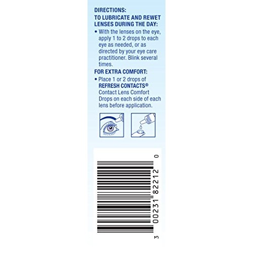 Refresh Contacts, Eye Drops, Contact Lens Comfort, 0.4 Fl Oz Sterile