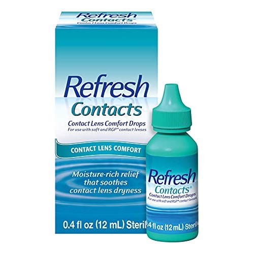 Refresh Contacts, Eye Drops, Contact Lens Comfort, 0.4 Fl Oz Sterile