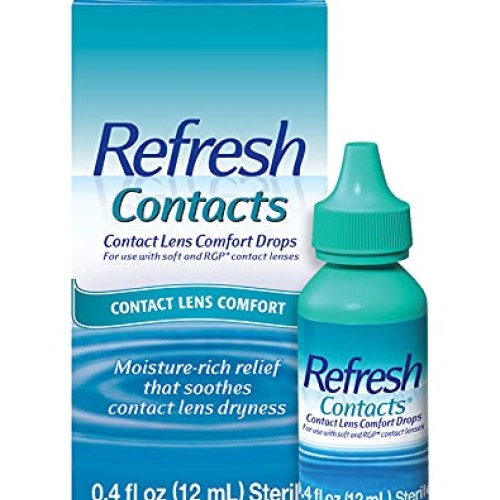 Refresh Contacts, Eye Drops, Contact Lens Comfort, 0.4 Fl Oz Sterile