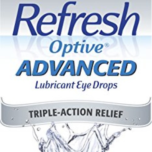 Refresh Optive Advanced Lubricant Eye Drops, Sterile, White, 0.33...