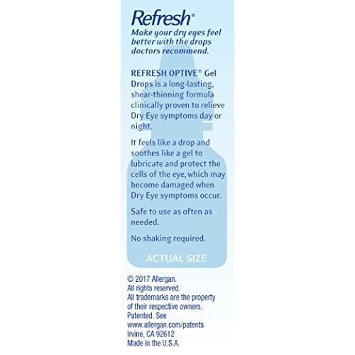 Refresh Optive Gel Drops Lubricant Eye Gel, 0.33 Oz Sterile