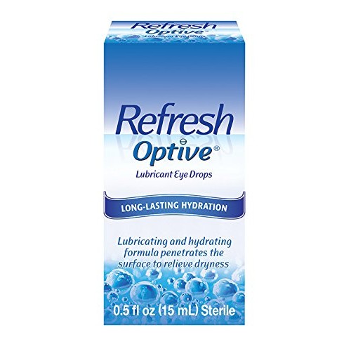 Refresh Optive Lubricant Eye Drops For Dry Eyes, 0.5 Fl Oz Sterile