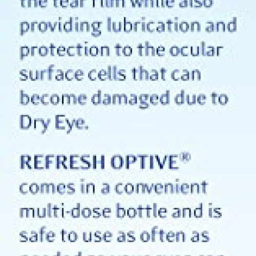 Refresh Optive Lubricant Eye Drops For Dry Eyes, 0.5 Fl Oz Sterile