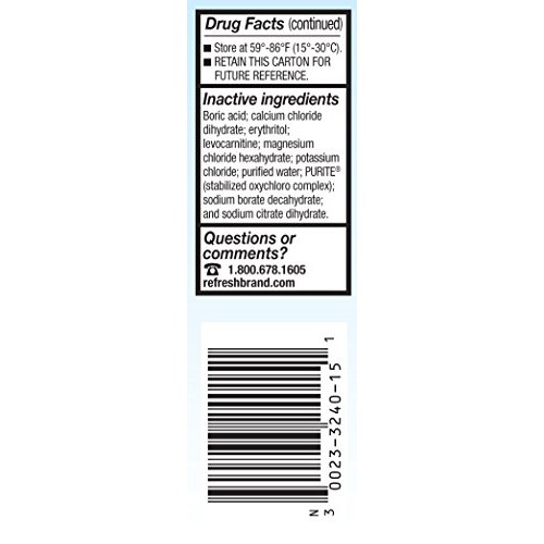 Refresh Optive Lubricant Eye Drops For Dry Eyes, 0.5 Fl Oz Sterile