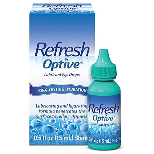 Refresh Optive Lubricant Eye Drops For Dry Eyes, 0.5 Fl Oz Sterile