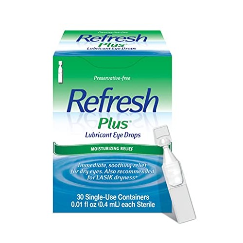 Refresh Plus Lubricant Eye Drops, Preservative-Free, 0.01 Fl Oz S...