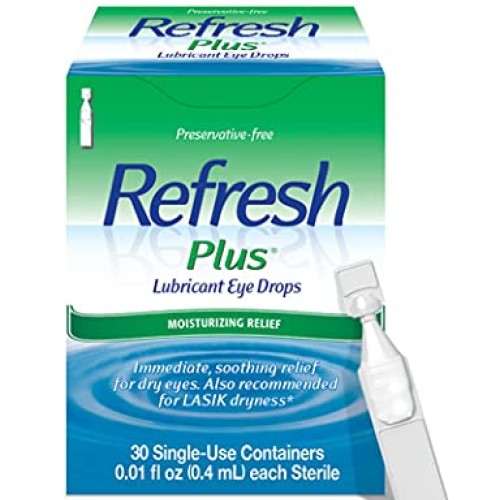 Refresh Plus Lubricant Eye Drops, Preservative-Free, 0.01 Fl Oz S...