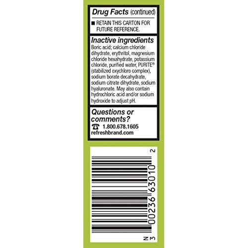 Refresh Relieva Lubricant Eye Drops, 0.33 Fl Oz Sterile