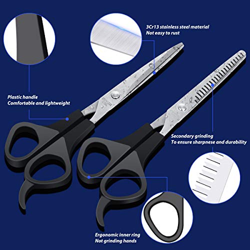 Hair Cutting Scissors Set, RegeMoudal 3 Pcs Stainless Steel Hair ...
