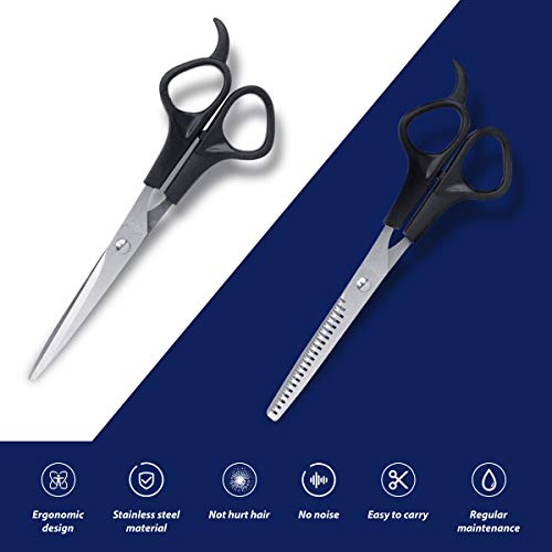 Hair Cutting Scissors Set, RegeMoudal 3 Pcs Stainless Steel Hair ...