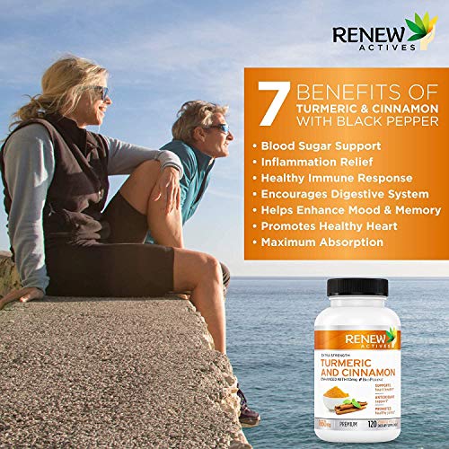Renew Actives Turmeric Cinnamon Supplement: Anti Inflammatory Die...