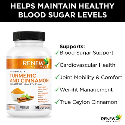 Renew Actives Turmeric Cinnamon Supplement: Anti Inflammatory Die...
