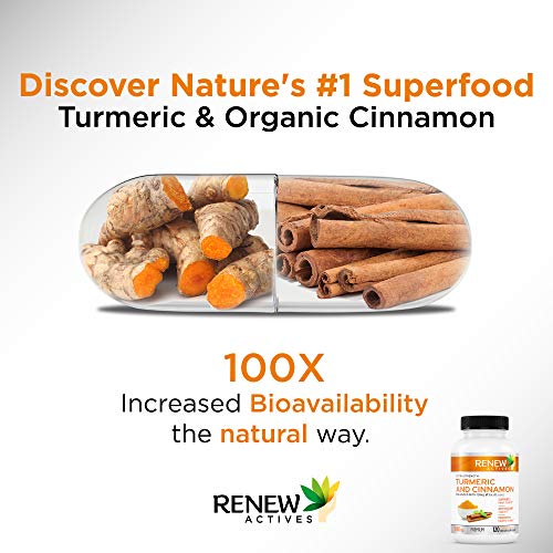 Renew Actives Turmeric Cinnamon Supplement: Anti Inflammatory Die...