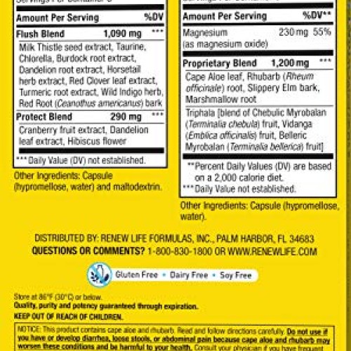 Renew Life Adult Cleanse Total Body Reset, Advanced Herbal Formul...