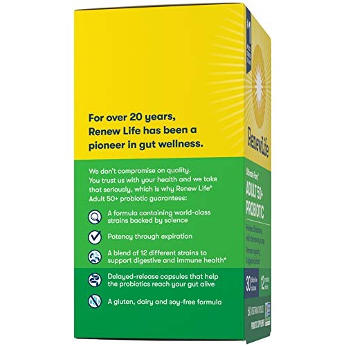 Renew Life Ultimate Flora Adult 50+ Probiotic, 30 Billion CFU, 60...