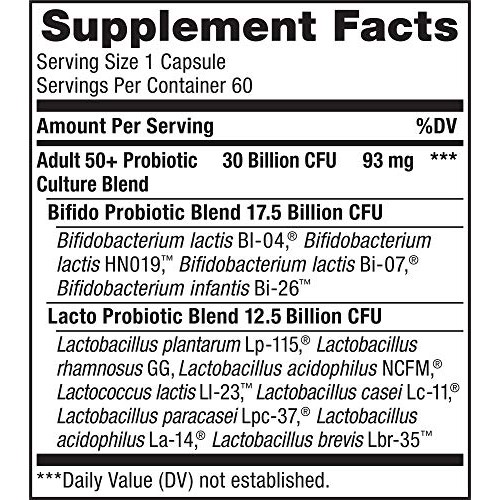 Renew Life Ultimate Flora Adult 50+ Probiotic, 30 Billion CFU, 60...