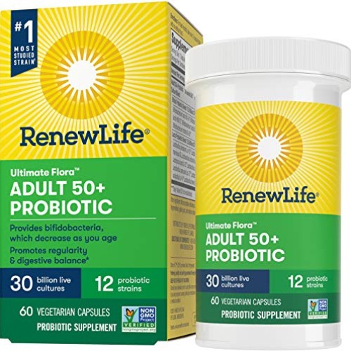 Renew Life Ultimate Flora Adult 50+ Probiotic, 30 Billion CFU, 60...