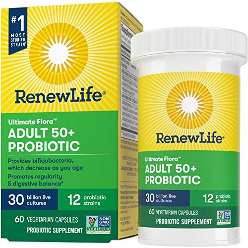 Renew Life Ultimate Flora Adult 50+ Probiotic, 30 Billion CFU, 60...