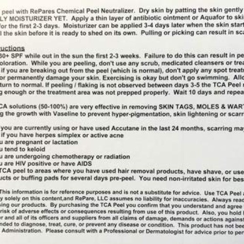 15% TCA Skin Peel 1oz - Exfoliator for crepey skin