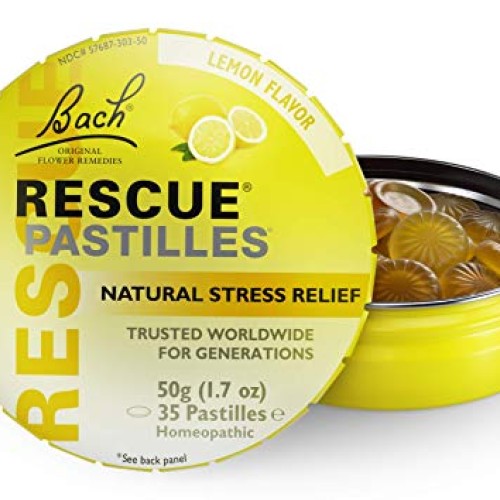RESCUE PASTILLES, Homeopathic Stress Relief, Natural Lemon Flavor...