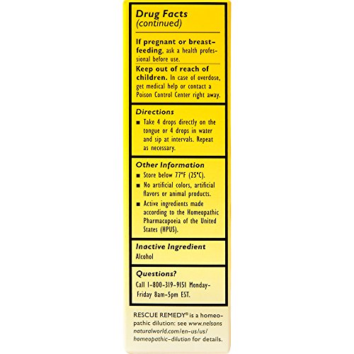 RESCUE REMEDY DROPPER, 20mL – Natural Homeopathic Stress Relief