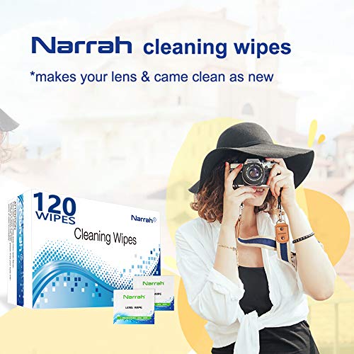 Lens Cleaning Wipes 120 Pre-moistened Glasses Cleaner Individuall...