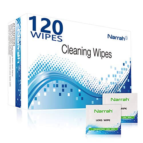 Lens Cleaning Wipes 120 Pre-moistened Glasses Cleaner Individuall...