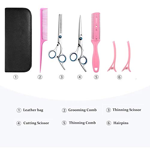 Professional Hair Cutting Scissors Set for Women & Men, Bangs Cu...