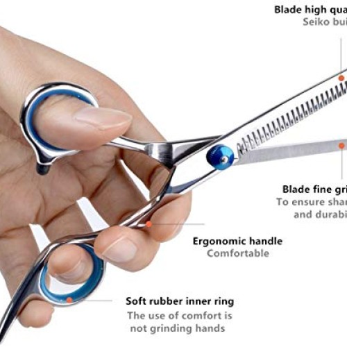 Professional Hair Cutting Scissors Set for Women & Men, Bangs Cu...
