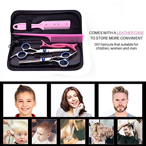 Professional Hair Cutting Scissors Set for Women & Men, Bangs Cu...